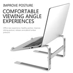 Supporto per laptop con dissipazione del calore aumentata in lega di alluminio da tavolo, for 13-17 inch
