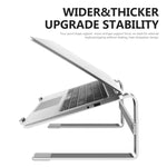 Supporto per laptop con dissipazione del calore aumentata in lega di alluminio da tavolo, for 13-17 inch