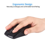 Mouse wireless silenzioso per ufficio e giochi per laptop con 6 tasti di tipo C/USB-C, E27 Black