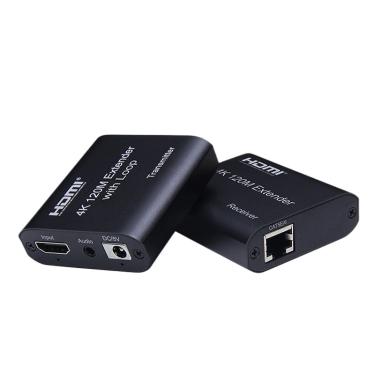 Cavo di rete singolo HDMI a RJ45 da 120 m, estensore di rete HD 4K, ricevitore+trasmettitore, US Plug, UK Plug, EU Plug