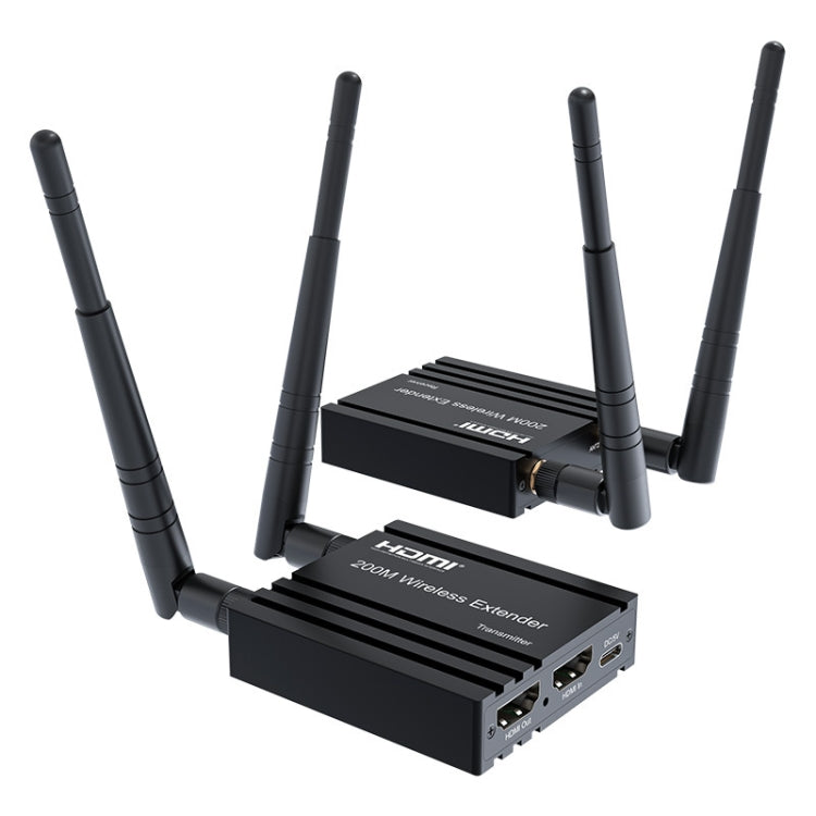 Amplificatore di segnale extender HDMI wireless 200M, trasmettitore + ricevitore, 200M
