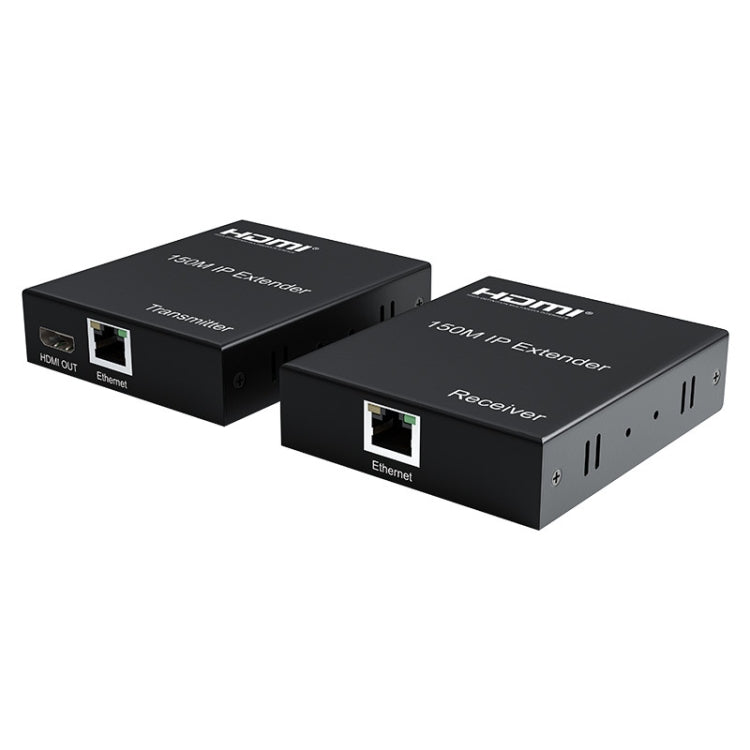 Cavo di rete HDMI 150M Extender IP Uno a molti monitor per computer, trasmettitore + ricevitore, spina USA, 150m