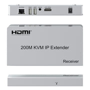 KVM 200m HDMI IP Extender RJ45 Cavo di rete Extender video, trasmettitore + ricevitore, spina USA, 200m
