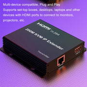 Cavo di estensione di rete IP KVM HDMI da 200 m, estensione di tastiera mouse H.264, US Plug, UK Plug, EU Plug