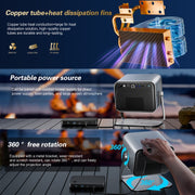 TOUMEI X6 4K HD Home Theater Ufficio Insegnamento Microfono Karaoke Proiettore, GTV Google Systems