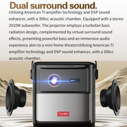 Proiettore wireless TOUMEI S8 1080P/4K DLP Android 11.OS Wifi 3D, US Plug, UK Plug, EU Plug