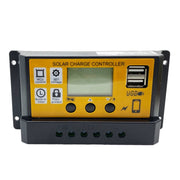 Regolatore solare semplice da 12 V/24 V, regolatore del pannello solare con controllo del tempo della luce, con USB, 10A, 20A, 30A