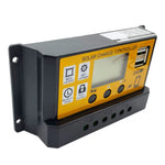 Regolatore solare 12V/24V con controllo luce e USB 10A 20A 30A