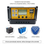 Regolatore solare 12V/24V con controllo luce e USB 10A 20A 30A
