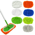 Per Swiffer Sweeper e altri panni di ricambio per mocio piatto da 10 pollici, 2pcs Terry Cloth, Coral Fleece Gray, Coral Fleece Green, Stripe Gray, Chenille Green, Chenille Orange, Chenille Gray