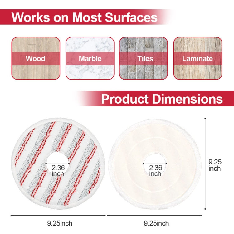 Per Vileda Spin & Clean Mop Refill Pad Round Microfiber Replacement Cloth Cover