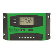 Regolatore di carica e scarica solare da 12 V/24 V, doppia porta USB, regolatore di carica del pannello solare LCD, 10A, 20A, 30A