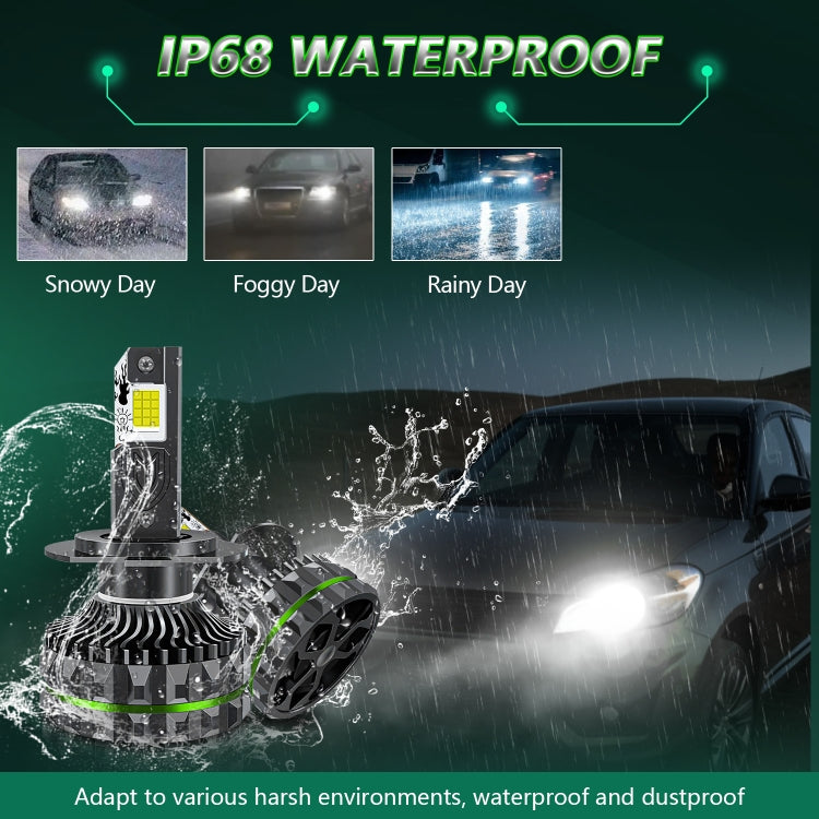 Faro per auto con faretto a LED a quattro tubi in rame da 150 W e 24 LED, 9005, 9006, 9012, H1, H4, H7, H11