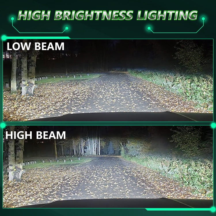 Faro per auto con faretto a LED a quattro tubi in rame da 150 W e 24 LED, 9005, 9006, 9012, H1, H4, H7, H11