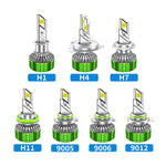 Faro per auto impermeabile in lega di alluminio con doppio tubo di rame a LED da 100 W, 9005, 9006, 9012, H1, H4, H7, H11