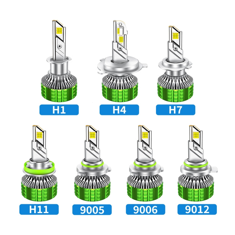 Faro per auto impermeabile in lega di alluminio con doppio tubo di rame a LED da 100 W, 9005, 9006, 9012, H1, H4, H7, H11