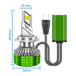 Faro per auto impermeabile in lega di alluminio con doppio tubo di rame a LED da 100 W, 9005, 9006, 9012, H1, H4, H7, H11