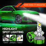 Faro per auto impermeabile in lega di alluminio con doppio tubo di rame a LED da 100 W, 9005, 9006, 9012, H1, H4, H7, H11
