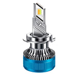 Faro anteriore in lega di alluminio con doppio tubo di rame a LED a tre colori da 50 W, 9005, 9006, 9012, H1, H4, H7, H11
