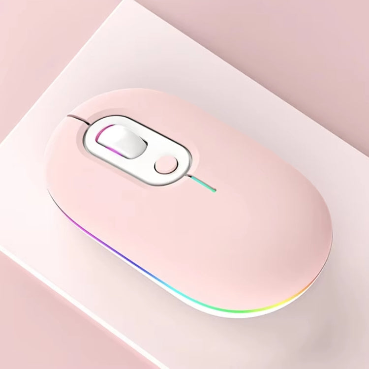 Mouse wireless silenzioso illuminato ricaricabile, 2.4G Pink, 2.4G Blue, 2.4G Green, 2.4G+Bluetooth Pink, 2.4G+Bluetooth Blue, 2.4G+Bluetooth Green