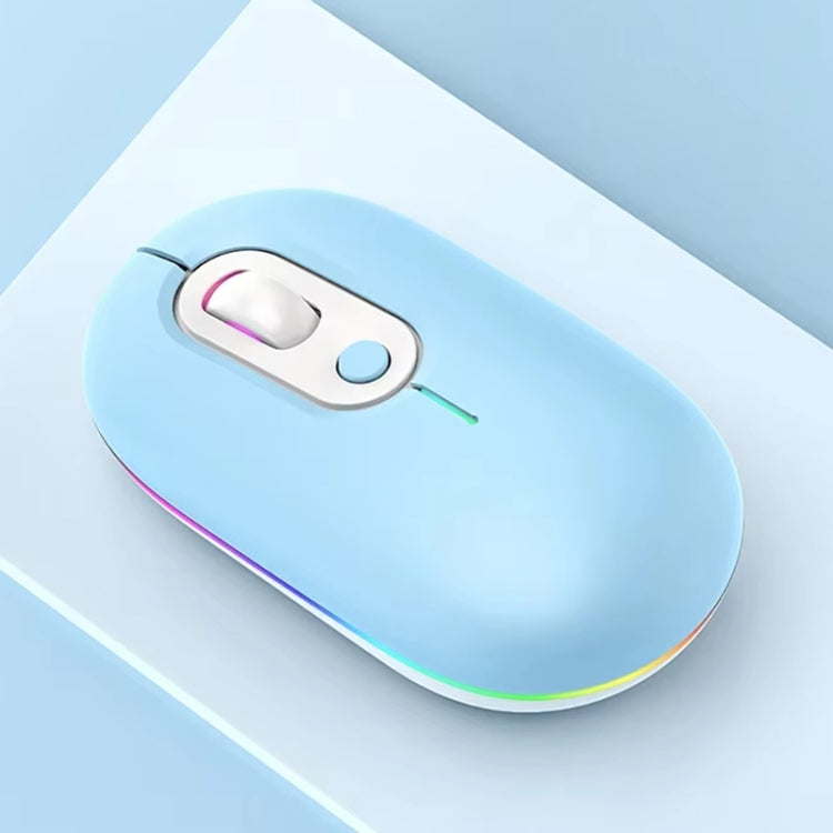 Mouse wireless silenzioso illuminato ricaricabile, 2.4G Pink, 2.4G Blue, 2.4G Green, 2.4G+Bluetooth Pink, 2.4G+Bluetooth Blue, 2.4G+Bluetooth Green