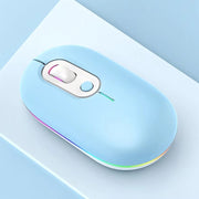 Mouse wireless silenzioso illuminato ricaricabile, 2.4G Pink, 2.4G Blue, 2.4G Green, 2.4G+Bluetooth Pink, 2.4G+Bluetooth Blue, 2.4G+Bluetooth Green