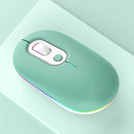 Mouse wireless silenzioso illuminato ricaricabile, 2.4G Pink, 2.4G Blue, 2.4G Green, 2.4G+Bluetooth Pink, 2.4G+Bluetooth Blue, 2.4G+Bluetooth Green