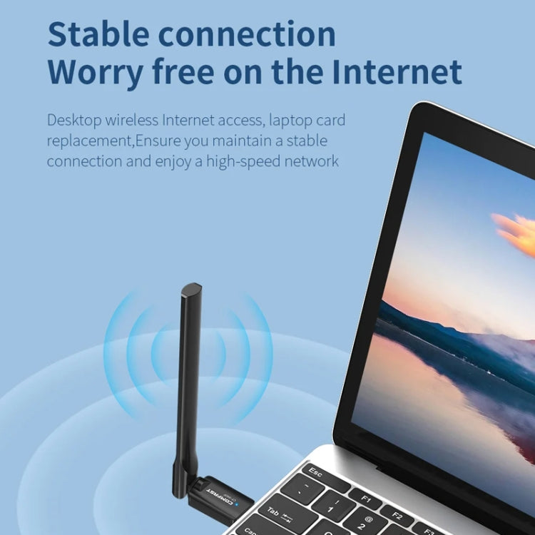 Adattatore USB WiFi6 COMFAST CF-940F 300Mbps Scheda di rete wireless Antenna WiFi 2.4GHz, CF-940F