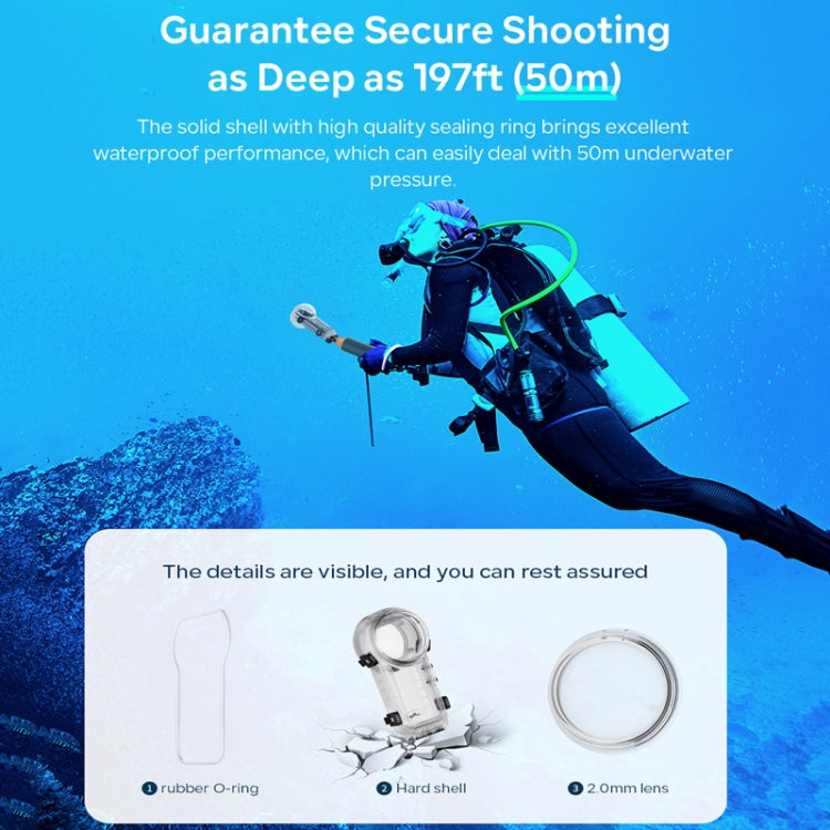 Custodia impermeabile per Insta360 X4 fino a 50m