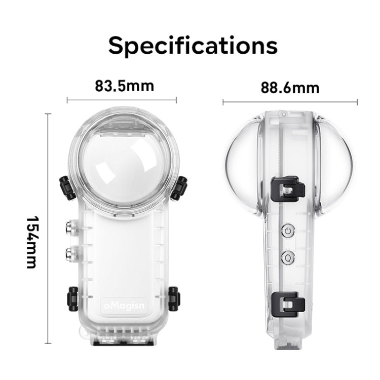 Custodia impermeabile per Insta360 X4 fino a 50m