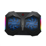 YL-017 Supporto di raffreddamento per laptop silenzioso con effetto di illuminazione RGB a 2 ventole e velocità regolabile, YL-017 2-Fans