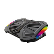 YL-017 Supporto di raffreddamento per laptop silenzioso con effetto di illuminazione RGB a 2 ventole e velocità regolabile, YL-017 2-Fans
