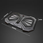 YL-017 Supporto di raffreddamento per laptop silenzioso con effetto di illuminazione RGB a 2 ventole e velocità regolabile, YL-017 2-Fans
