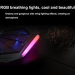 YL-017 Supporto di raffreddamento per laptop silenzioso con effetto di illuminazione RGB a 2 ventole e velocità regolabile, YL-017 2-Fans