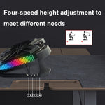 YL-017 Supporto di raffreddamento per laptop silenzioso con effetto di illuminazione RGB a 2 ventole e velocità regolabile, YL-017 2-Fans