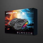 YL-017 Supporto di raffreddamento per laptop silenzioso con effetto di illuminazione RGB a 2 ventole e velocità regolabile, YL-017 2-Fans