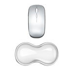 Poggiapolsi per tastiera in silicone fresco, tappetino per mouse, allevia l'affaticamento del polso, Small Transparent, Small Transparent Gray, Small Green, Large Transparent, Large Transparent Gray, Large Green