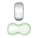Poggiapolsi per tastiera in silicone fresco, tappetino per mouse, allevia l'affaticamento del polso, Small Transparent, Small Transparent Gray, Small Green, Large Transparent, Large Transparent Gray, Large Green