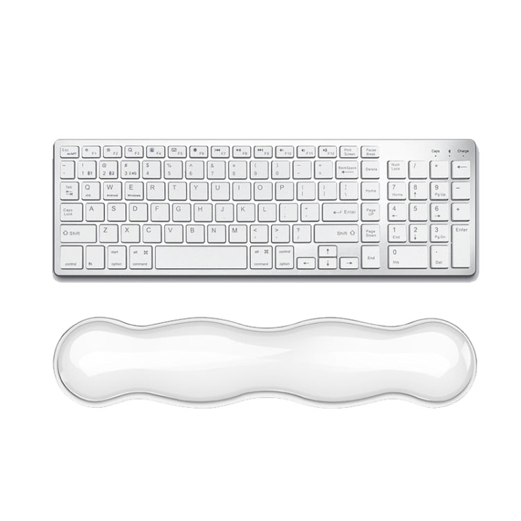 Poggiapolsi per tastiera in silicone fresco, tappetino per mouse, allevia l'affaticamento del polso, Small Transparent, Small Transparent Gray, Small Green, Large Transparent, Large Transparent Gray, Large Green