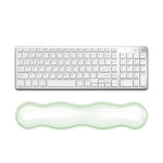 Poggiapolsi per tastiera in silicone fresco, tappetino per mouse, allevia l'affaticamento del polso, Small Transparent, Small Transparent Gray, Small Green, Large Transparent, Large Transparent Gray, Large Green