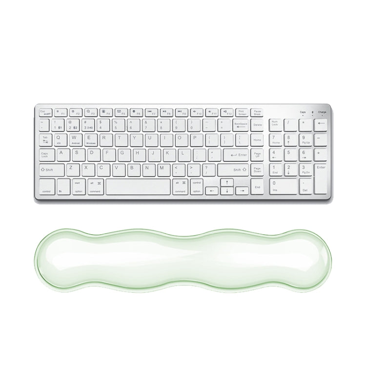 Poggiapolsi per tastiera in silicone fresco, tappetino per mouse, allevia l'affaticamento del polso, Small Transparent, Small Transparent Gray, Small Green, Large Transparent, Large Transparent Gray, Large Green