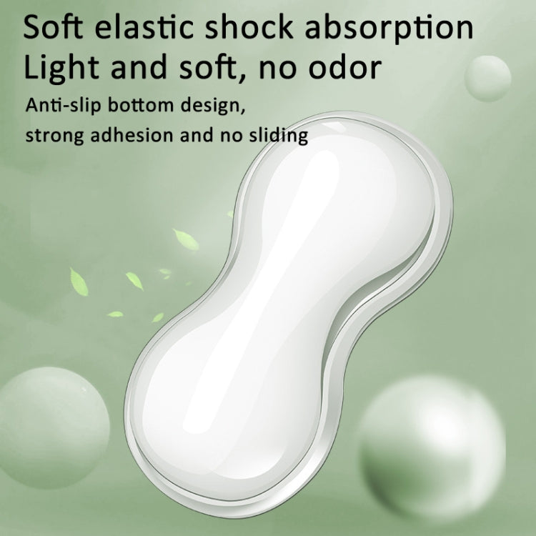 Poggiapolsi per tastiera in silicone fresco, tappetino per mouse, allevia l'affaticamento del polso, Small Transparent, Small Transparent Gray, Small Green, Large Transparent, Large Transparent Gray, Large Green