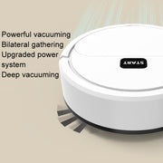 Mini robot spazzante automatico che lava i pavimenti, aspira e spazza 3 in 1, macchina per la pulizia, White Rechargeable, Black Rechargeable, Black Battery, White Battery