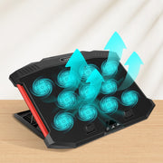NUOXI X100 11-Fans LED Screen Radiatore di raffreddamento per laptop regolabile, X100 11-Fans