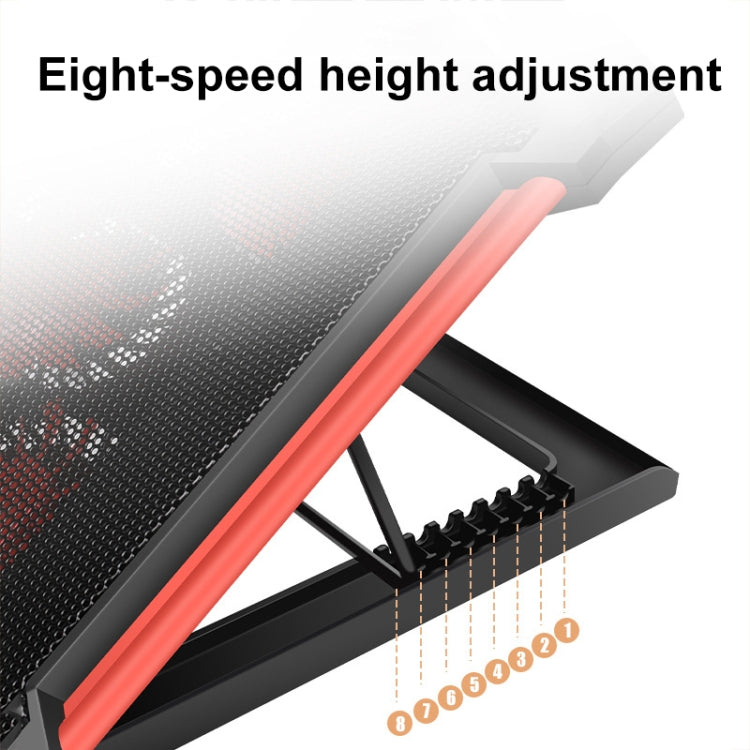 NUOXI X100 11-Fans LED Screen Radiatore di raffreddamento per laptop regolabile, X100 11-Fans