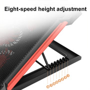 NUOXI X100 11-Fans LED Screen Radiatore di raffreddamento per laptop regolabile, X100 11-Fans
