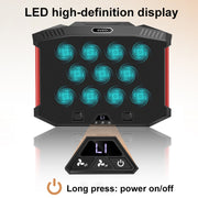NUOXI X100 11-Fans LED Screen Radiatore di raffreddamento per laptop regolabile, X100 11-Fans