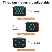 NUOXI X100 11-Fans LED Screen Radiatore di raffreddamento per laptop regolabile, X100 11-Fans