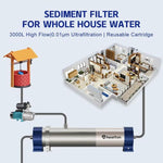 Purificatore d'acqua domestico per tutta la casa, filtro per installazione su tubature, purificatore d'acqua ad alto flusso, Wheelton UF2-1T, Wheelton UF4-2T, Wheelton UF6-3T