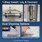 Purificatore d'acqua domestico per tutta la casa, filtro per installazione su tubature, purificatore d'acqua ad alto flusso, Wheelton UF2-1T, Wheelton UF4-2T, Wheelton UF6-3T